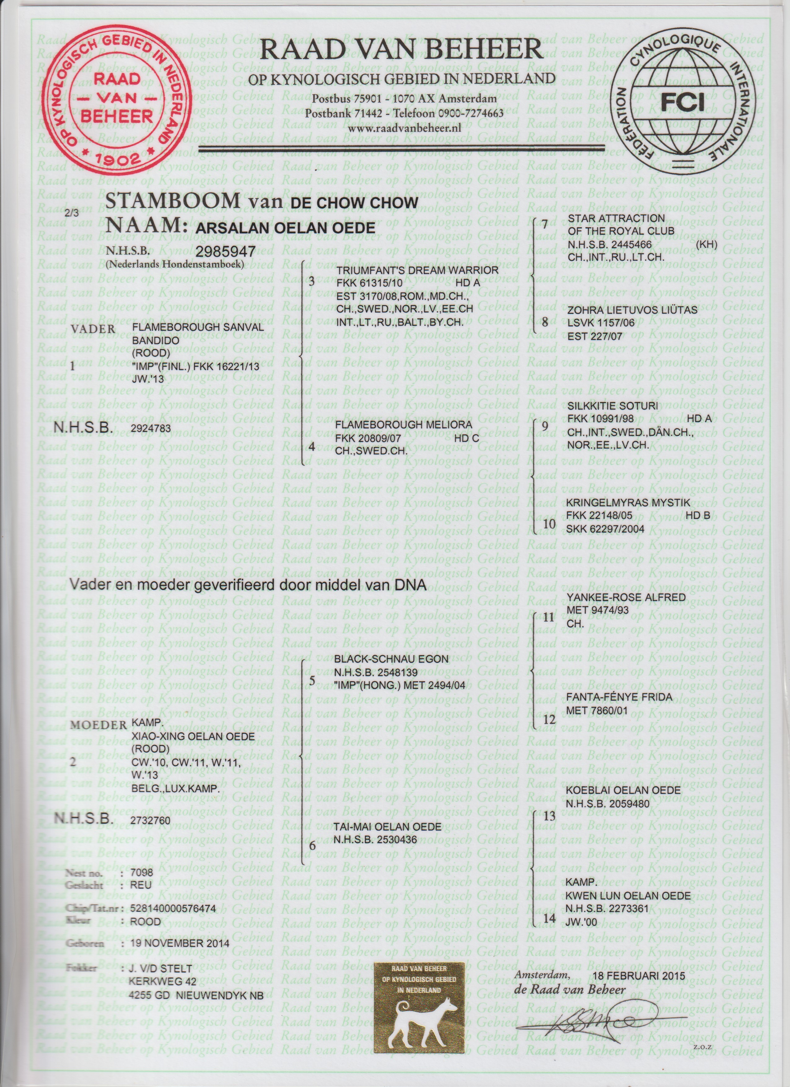 stamboom arsalan oelan oede